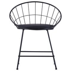 Kėdės su dirbtinės odos sėdynėmis, 4vnt., juodos цена и информация | Стулья для кухни и столовой | pigu.lt