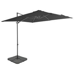 Lauko skėtis su nešiojamu pagrindu, pilkas цена и информация | Зонты, маркизы, стойки | pigu.lt