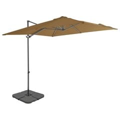 Lauko skėtis su nešiojamu pagrindu, rudas kaina ir informacija | Skėčiai, markizės, stovai | pigu.lt