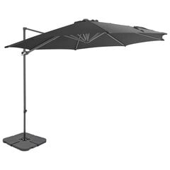 Lauko skėtis su nešiojamu pagrindu, pilka цена и информация | Зонты, маркизы, стойки | pigu.lt