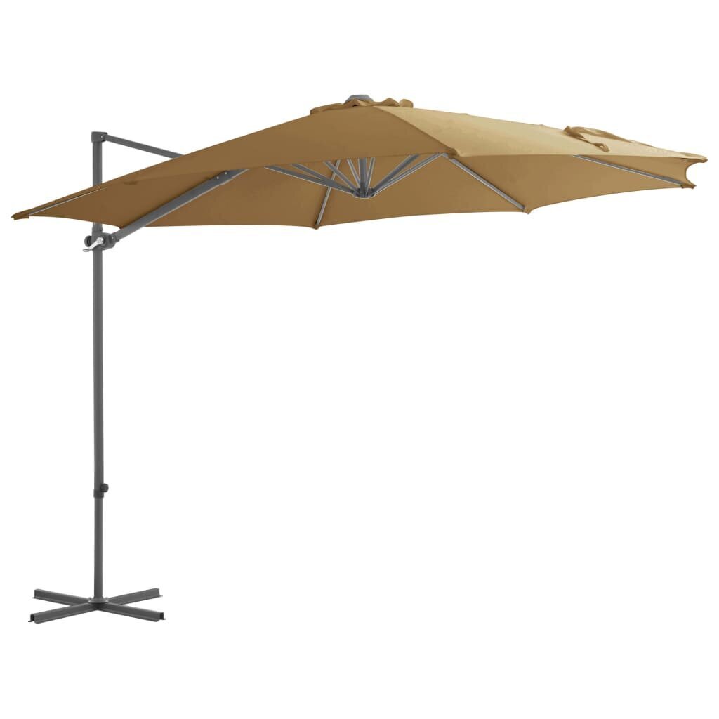 Lauko skėtis su nešiojamu pagrindu, rudas kaina ir informacija | Skėčiai, markizės, stovai | pigu.lt