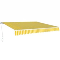 Sulankstoma markizė, 600 cm, geltona цена и информация | Зонты, маркизы, стойки | pigu.lt