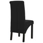 Valgomojo kėdės, 6 vnt., juodos цена и информация | Virtuvės ir valgomojo kėdės | pigu.lt