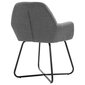 Valgomojo kėdės, 6 vnt., tamsiai pilkos, audinys (3x249808) kaina ir informacija | Virtuvės ir valgomojo kėdės | pigu.lt