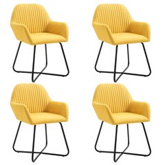 Valgomojo kėdės, 4 vnt., geltonos kaina ir informacija | Virtuvės ir valgomojo kėdės | pigu.lt