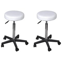 2-jų darbo kėdžių komplektas vidaX, baltas цена и информация | Офисные кресла | pigu.lt