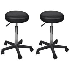 2-jų darbo kėdžių komplektas vidaX, juodas цена и информация | Офисные кресла | pigu.lt