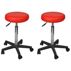 2-jų darbo kėdžių komplektas vidaX, raudonas kaina ir informacija | Biuro kėdės | pigu.lt