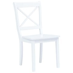 Обеденные стулья, 6 шт., белые цена и информация | Стулья для кухни и столовой | pigu.lt
