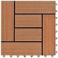 Grindų plytelės WPC, 30x30 cm, rudos kaina ir informacija | Terasos grindys | pigu.lt