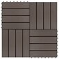 Grindų plytelės, 22 vnt., 30x30 cm, 2m², WPC, tamsiai rudos kaina ir informacija | Terasos grindys | pigu.lt