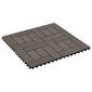 Grindų plytelės WPC, 30x30cm, rudos kaina ir informacija | Terasos grindys | pigu.lt