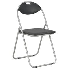 Sulankstomos valgomojo kėdės, 6 vnt., juodos kaina ir informacija | Virtuvės ir valgomojo kėdės | pigu.lt