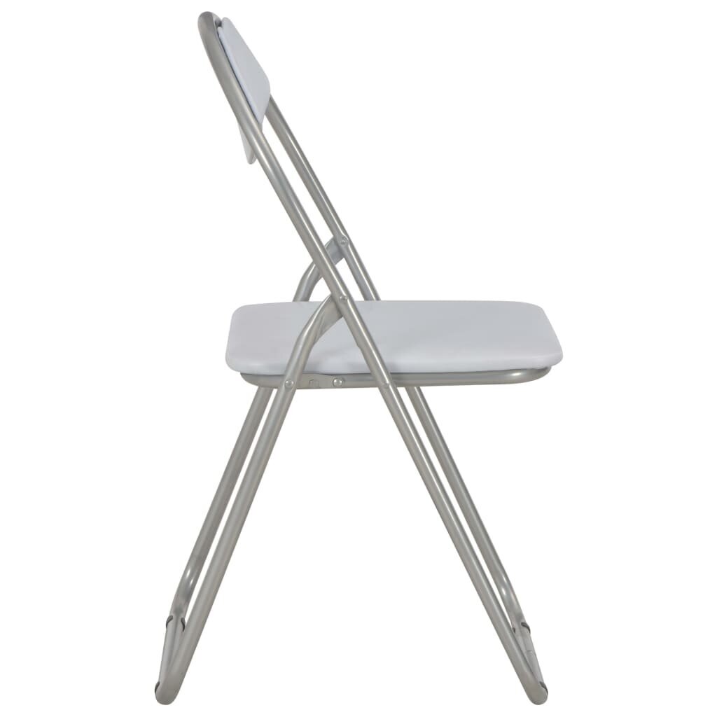 Sulankstomos valgomojo kėdės, 4 vnt., baltos kaina ir informacija | Virtuvės ir valgomojo kėdės | pigu.lt