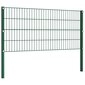 Tvoros segmentai su stulpais, žalios sp., 11,9x0,8m, geležis цена и информация | Tvoros ir jų priedai | pigu.lt