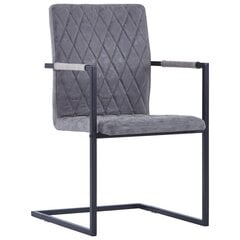 Gembinės valgomojo kėdės, 4 vnt., tamsiai pilkos kaina ir informacija | Virtuvės ir valgomojo kėdės | pigu.lt