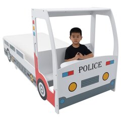 Vaikiška lova policijos automobilis, Memory čiužinys, 90x200 cm цена и информация | Детские кровати | pigu.lt