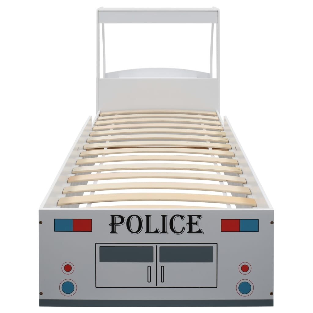 Vaikiška lova policijos automobilis, Memory čiužinys, 90x200 cm kaina ir informacija | Vaikiškos lovos | pigu.lt