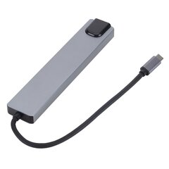 Картридер RoGer USB-C Hub 8в1 с USB C x2 / USB 3.0 x2 / RJ45 / HDMI / SD / TF цена и информация | Адаптеры, USB-разветвители | pigu.lt