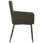 Valgomojo kėdės su porankiais, 4vnt., rudos spalvos, audinys kaina ir informacija | Virtuvės ir valgomojo kėdės | pigu.lt