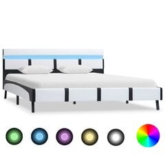 Каркас кровати со светодиодом, 140х200 см, белый цена и информация | Кровати | pigu.lt