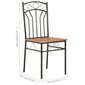 Valgomojo kėdės, 2 vnt., rudos spalvos, MDF kaina ir informacija | Virtuvės ir valgomojo kėdės | pigu.lt