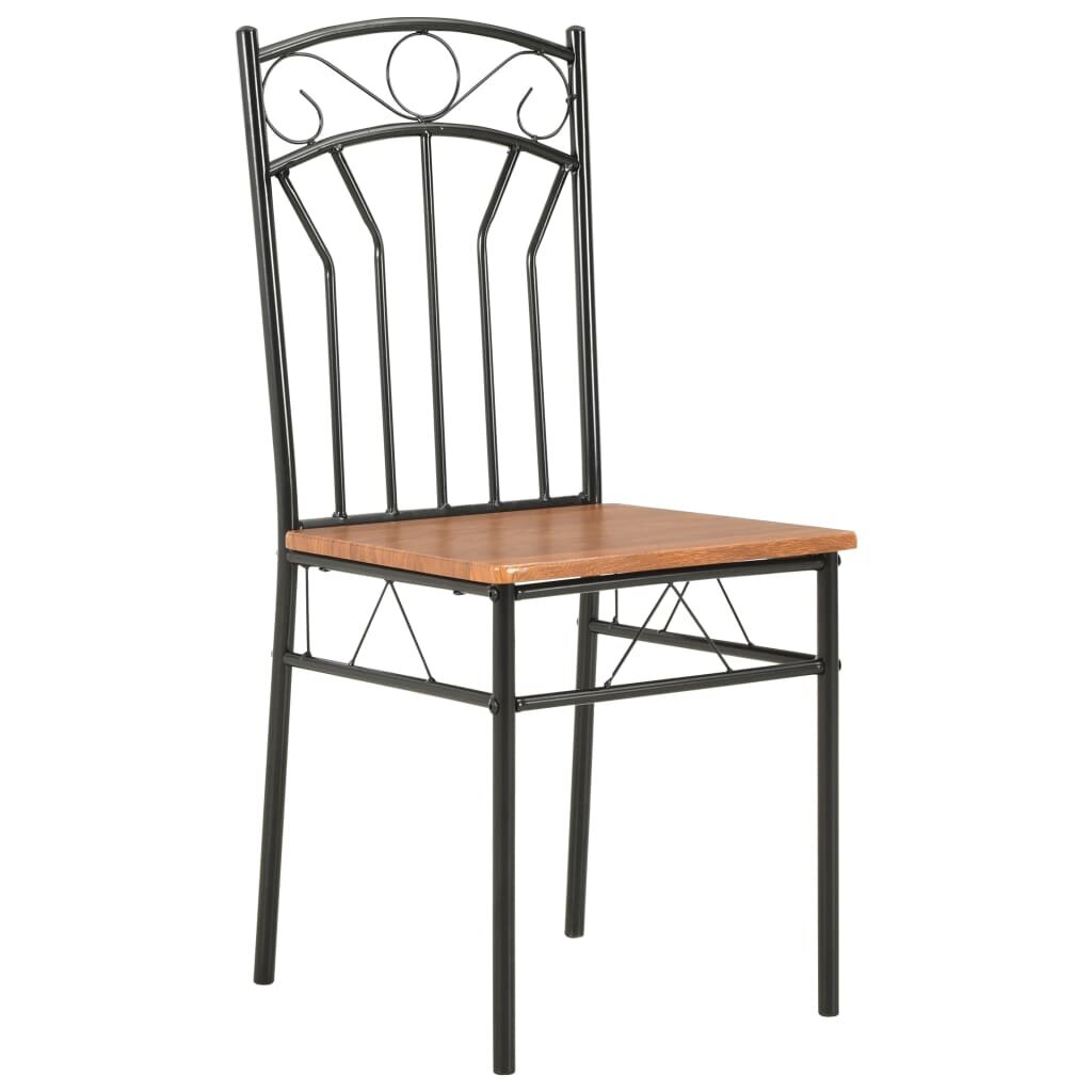 Valgomojo kėdės, 2 vnt., rudos spalvos, MDF цена и информация | Virtuvės ir valgomojo kėdės | pigu.lt