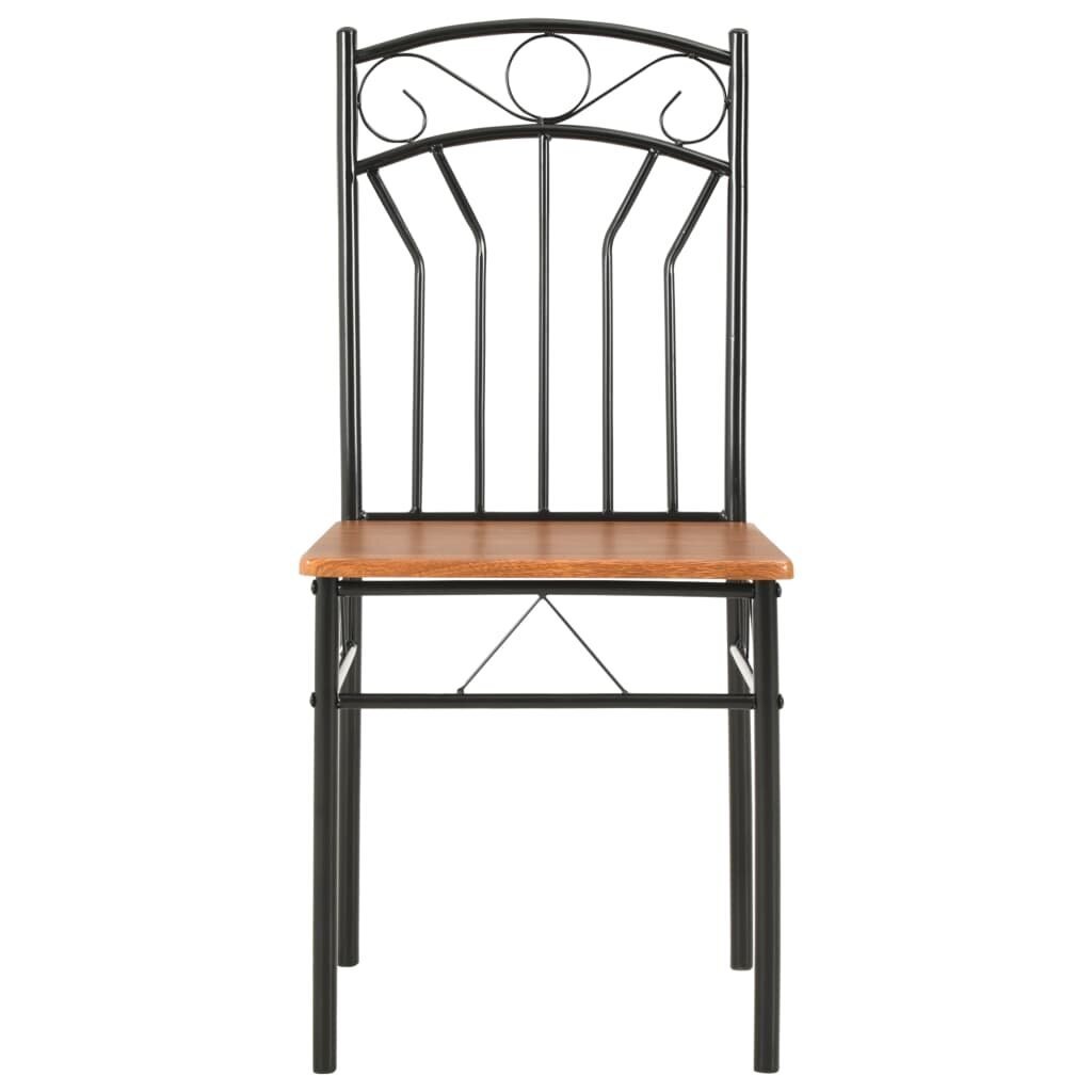 Valgomojo kėdės, 2 vnt., rudos spalvos, MDF kaina ir informacija | Virtuvės ir valgomojo kėdės | pigu.lt