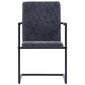 Gembinės valgomojo kėdės, 2vnt., juodos, dirbtinė oda kaina ir informacija | Virtuvės ir valgomojo kėdės | pigu.lt