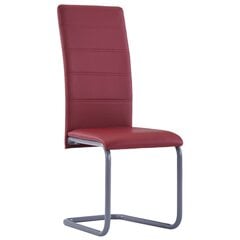 Gembinės valgomojo kėdės vidaXL, 4vnt., raudonos kaina ir informacija | Virtuvės ir valgomojo kėdės | pigu.lt