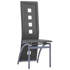 Обеденные стулья, 2шт., серые цена и информация | Стулья для кухни и столовой | pigu.lt