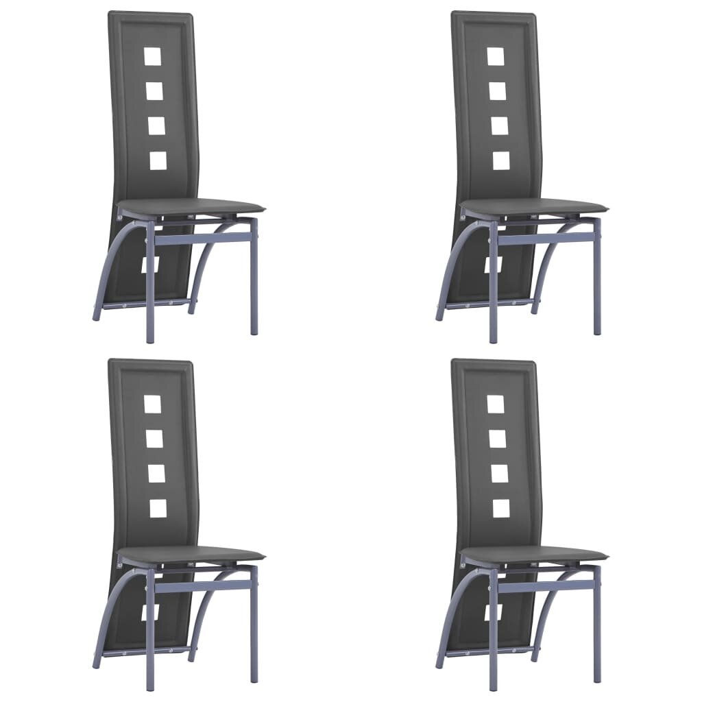 Valgomojo kėdės, 4vnt., pilkos kaina ir informacija | Virtuvės ir valgomojo kėdės | pigu.lt
