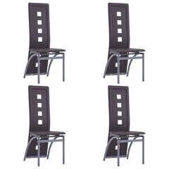Комплект из 4 стульев, коричневый  цена и информация | Стулья для кухни и столовой | pigu.lt