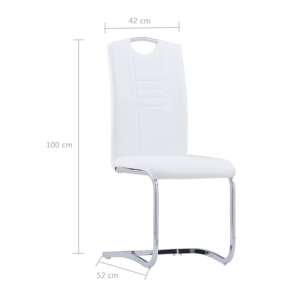 Gembinės valgomojo kėdės, 4vnt., baltos kaina ir informacija | Virtuvės ir valgomojo kėdės | pigu.lt