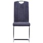 Gembinės valgomojo kėdės, 2vnt., pilkos, dirbtinė versta oda kaina ir informacija | Virtuvės ir valgomojo kėdės | pigu.lt