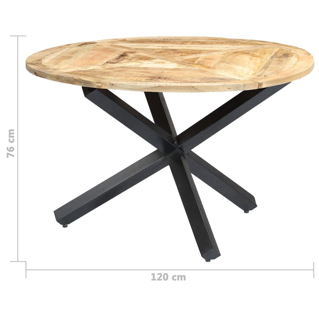 Valgomojo stalas, 120x76 cm, rudas kaina ir informacija | Virtuvės ir valgomojo stalai, staliukai | pigu.lt