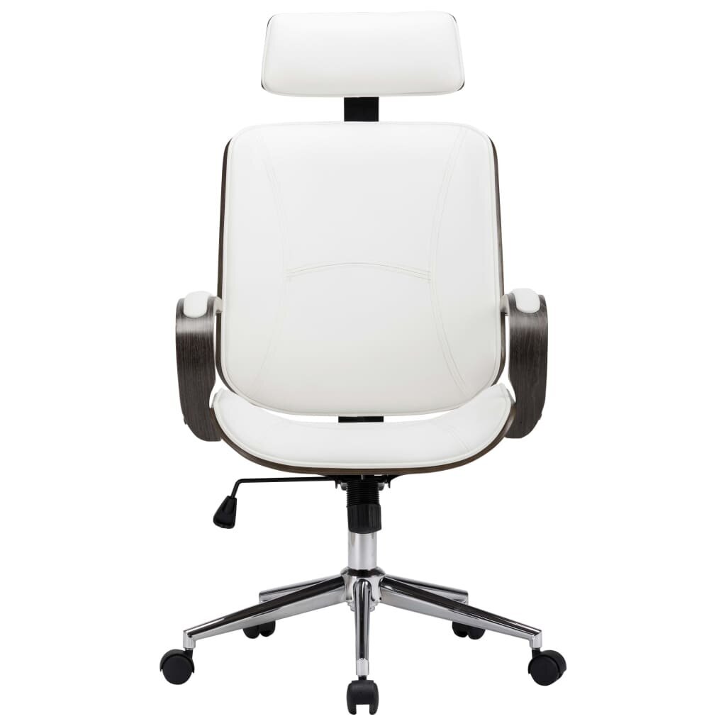 Pasukama biuro kėdė su atlošu galvai, balta kaina ir informacija | Biuro kėdės | pigu.lt