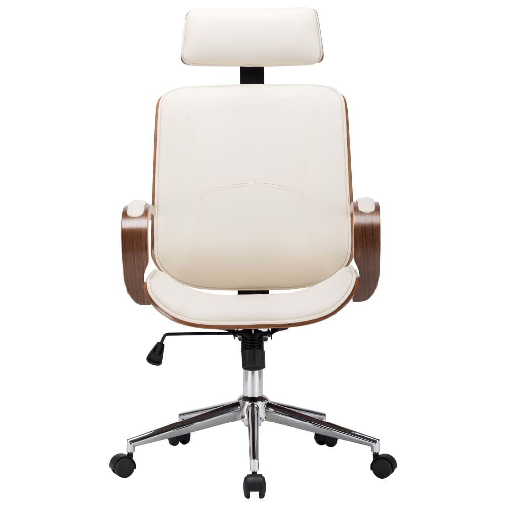 Biuro kėdė su atlošu galvai, kreminės spalvos kaina ir informacija | Biuro kėdės | pigu.lt
