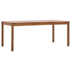 Valgomojo stalas, 180x90x73 cm, rudas kaina ir informacija | Virtuvės ir valgomojo stalai, staliukai | pigu.lt