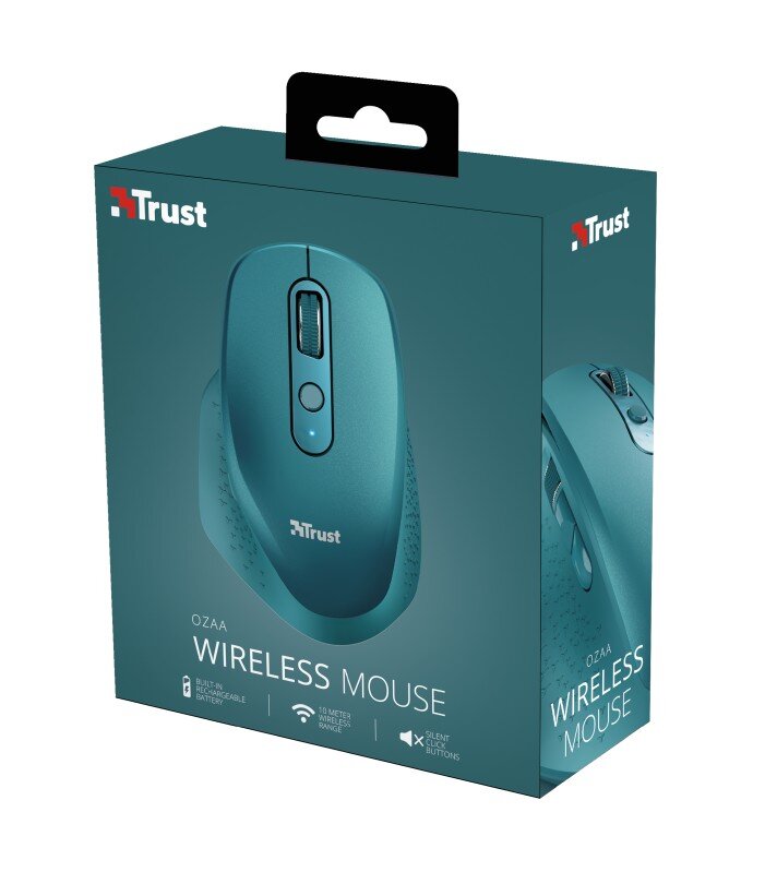 MOUSE USB OPTICAL WRL/OZAA BLUE 24034 TRUST цена и информация | Pelės | pigu.lt