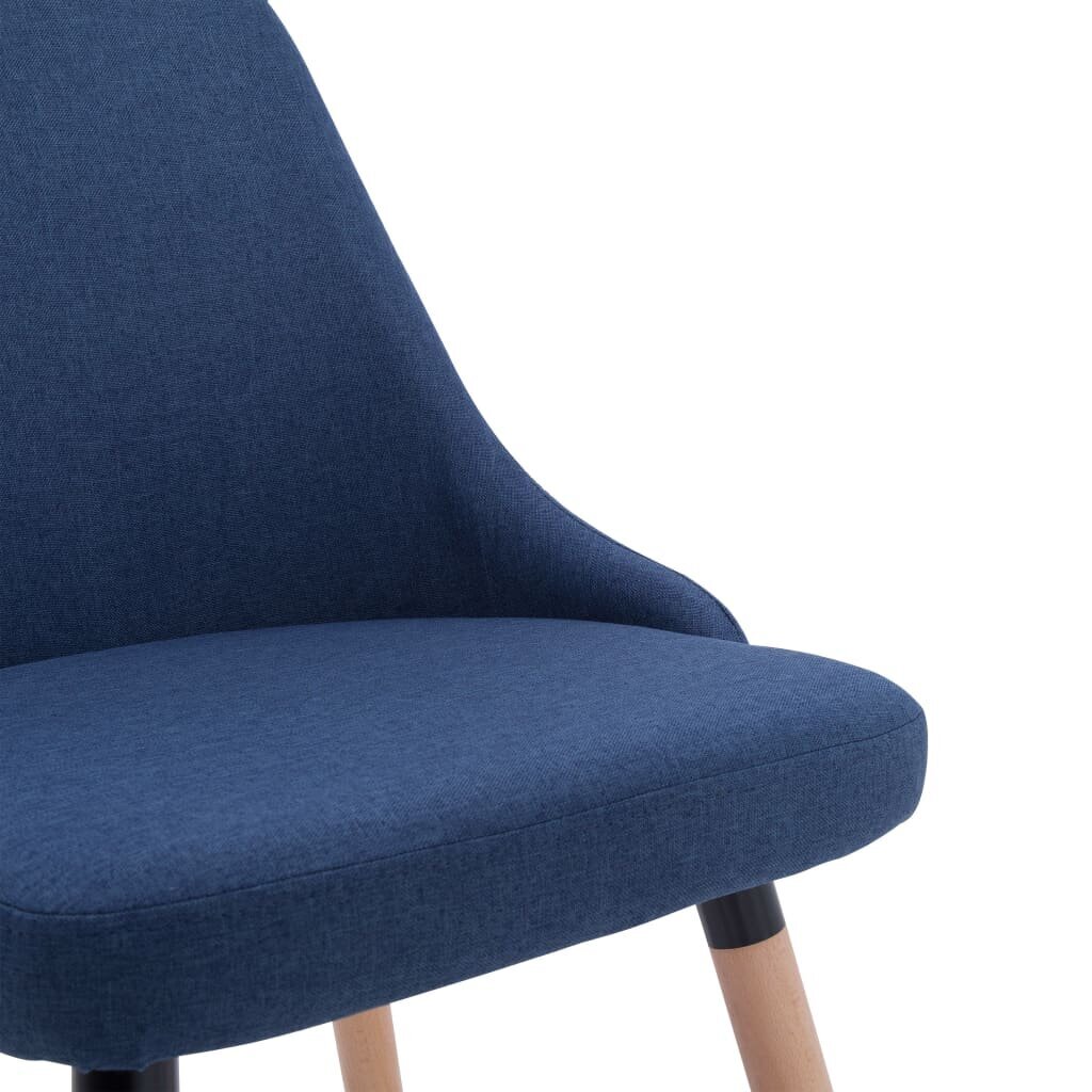 Valgomojo kėdės, 2 vnt., mėlynos, audinys kaina ir informacija | Virtuvės ir valgomojo kėdės | pigu.lt