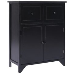 Шкаф боковой, 60x30x75 см, черный цвет цена и информация | Шкафчики в гостиную | pigu.lt