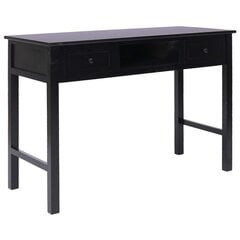 Rašomasis stalas, 110x45x76 cm, juodas цена и информация | Компьютерные, письменные столы | pigu.lt