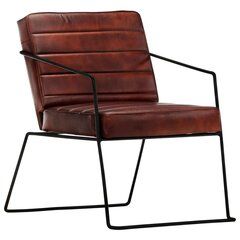 Кресло, темно-коричневого цвета, настоящая кожа цена и информация | Кресла в гостиную | pigu.lt