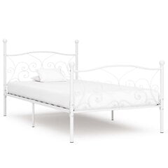 Каркас кровати с решетчатым основанием, 100x200 см, белый цена и информация | Кровати | pigu.lt