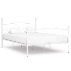 Каркас кровати с решетчатым основанием, 140x200 см, белый цена и информация | Кровати | pigu.lt