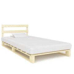 Каркас кровати из поддонов, 100х200 см, массив сосны, коричневый цена и информация | Другие принадлежности для мебели | pigu.lt