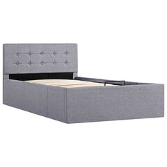 Каркас кровати с ящиком для хранения, 90x200 см, серый цена и информация | Кровати | pigu.lt