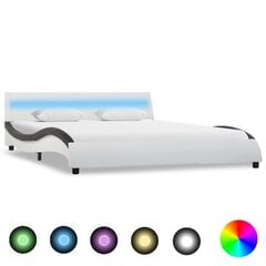 Каркас кровати со светодиодом, 120х200 см, белый цена и информация | Кровати | pigu.lt