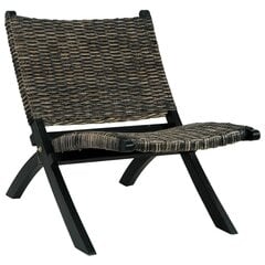Кресло, черная бархатная отделка, черная древесина цена и информация | Садовые стулья, кресла, пуфы | pigu.lt